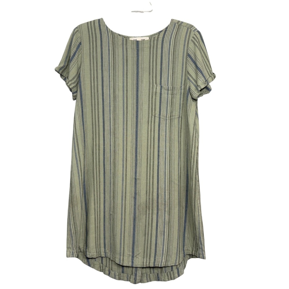 Cloth & Stone Women's Boho Striped Linen‎ Blend Dress Size M Clean Girl Relaxed